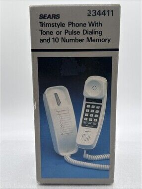 Vintage 1980s Sears Trimstyle White Telephone Desk Or Wall Mount 334411 New